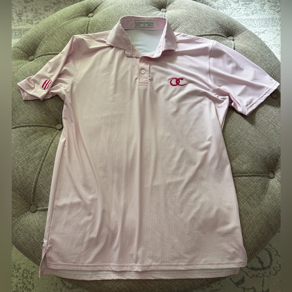 Light Pink Polo Shirt with Chest Logo